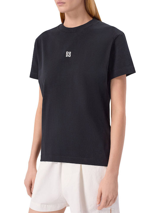 Dsquared2 Tricou Damă Negru-negru 2Pack