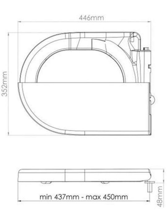 SteweHome Toilet Seat Plastic White