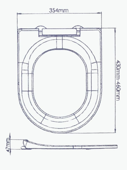 SteweHome Toilet Seat Plastic White