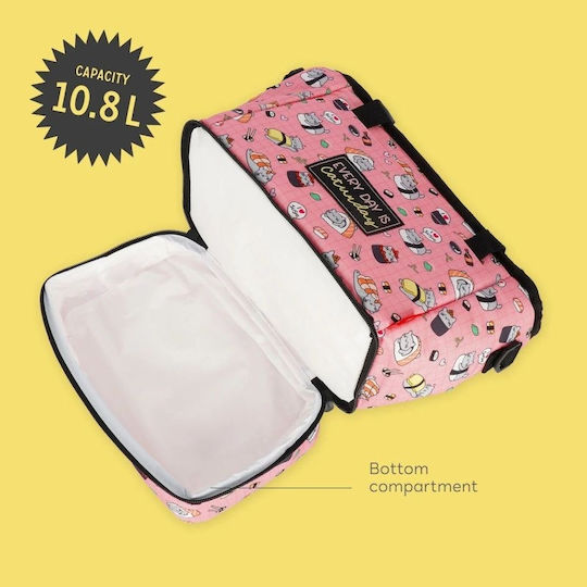 CAT School Insulated Kids' Lunch Handbag 10.8 Litre Multicolour 33x15x24cm