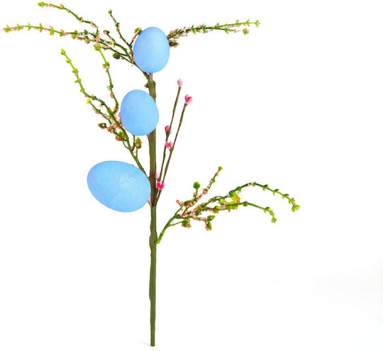 Osterdekorationen & Ornamente Dekorative Osterzweig Funkelnde Blaue Eier 40x16 cm