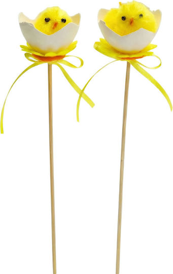 Osterdekorationen Ei Küken Auf Stick 27 cm Set 2 Stücke