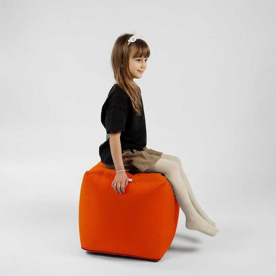 Vielseitiger Sitzsack Hocker Wasserdicht Neon Orange 40x40x40cm