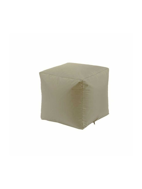 Πολυμορφικό Πουφ Σκαμπό Αδιάβροχο Beige 45x45x45cm
