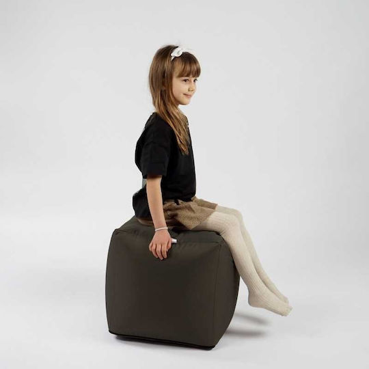 Vielseitiger Sitzsack Hocker Wasserdicht Cappuccino 40x40x40cm