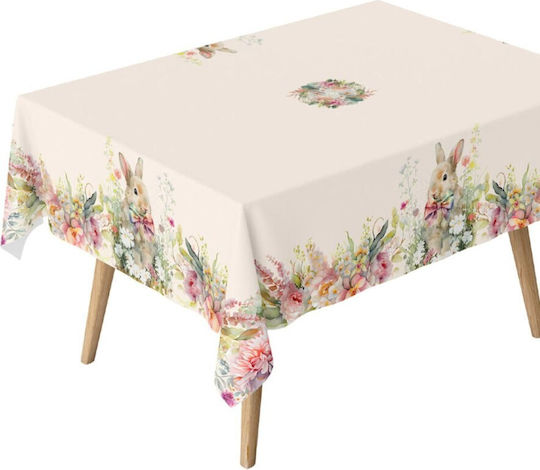 100% Cotton Tablecloth 140x220cm Pink Vinca Floral