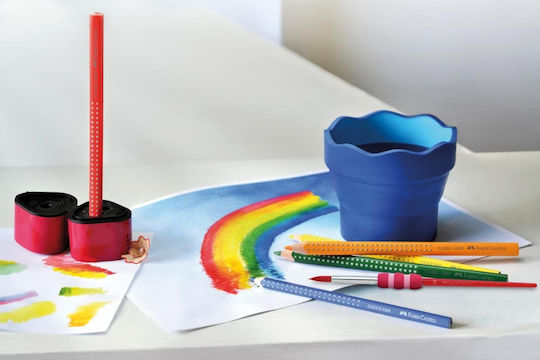 Faber Castell Δοχείο Πινέλων Click & Go Μπλέ 181527