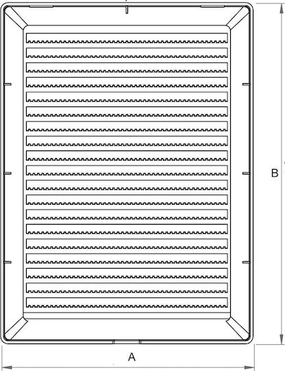 AirRoxy Vent Louvers 14x14cm Square with Sieve