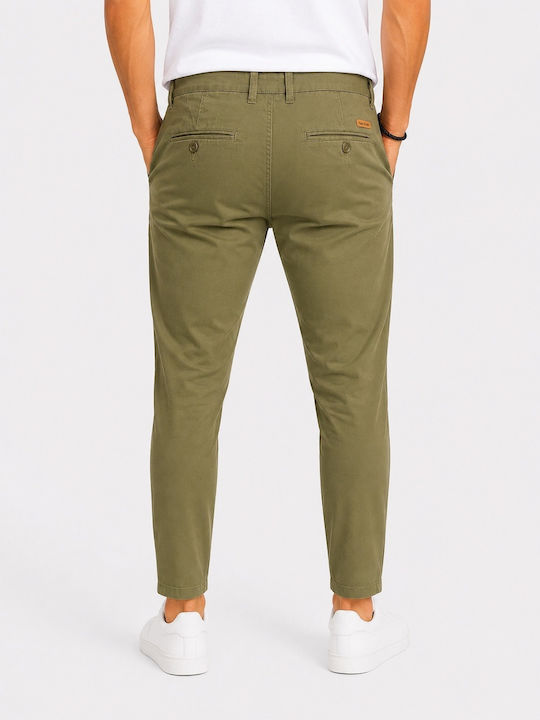 Herrenhosen Chino in Entspannt Passform Khaki