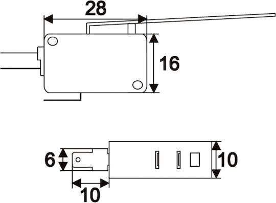 Set 5 Kw3a Spdt On On 250v 16a Micro Întrerupătoare Electrice Microswitch 3 Pini Set 5 Bucăți