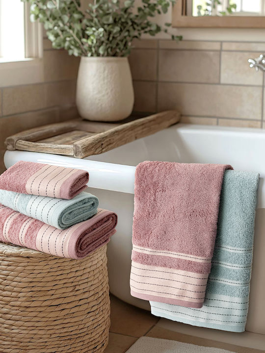 Nima Bath Towels Set 3pcs River Mint Weight 450gr/m²