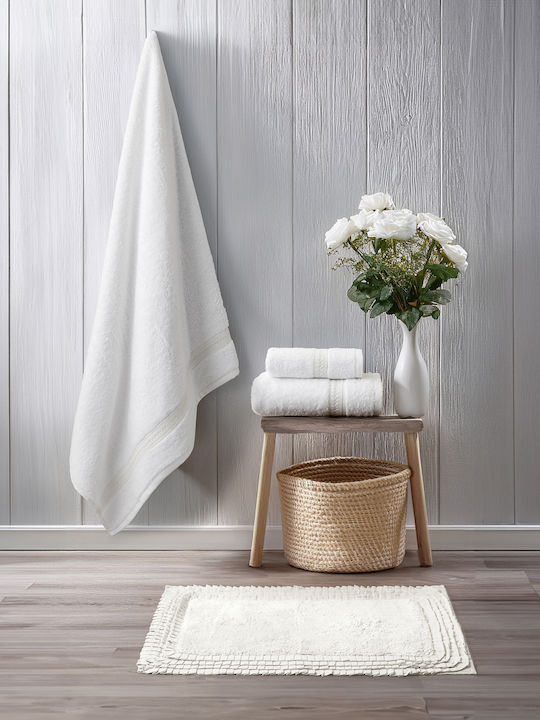 Nima Bath Towels Set 3 Pieces Aveline White Weight 450gr/m²