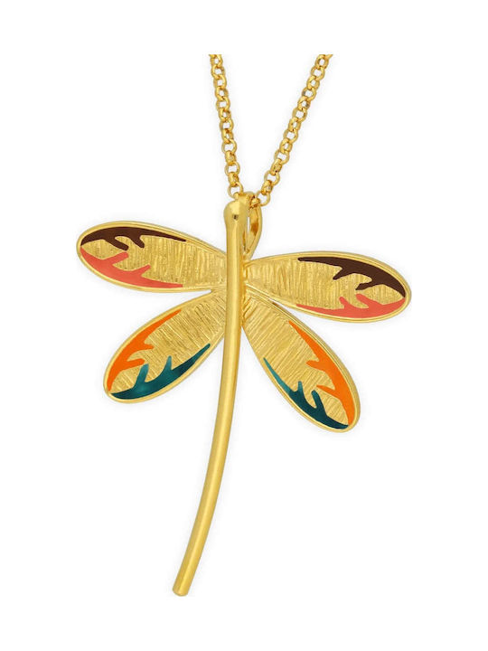 Handmade Gold Plated Silver 925 Butterfly Pendant Necklace 60cm