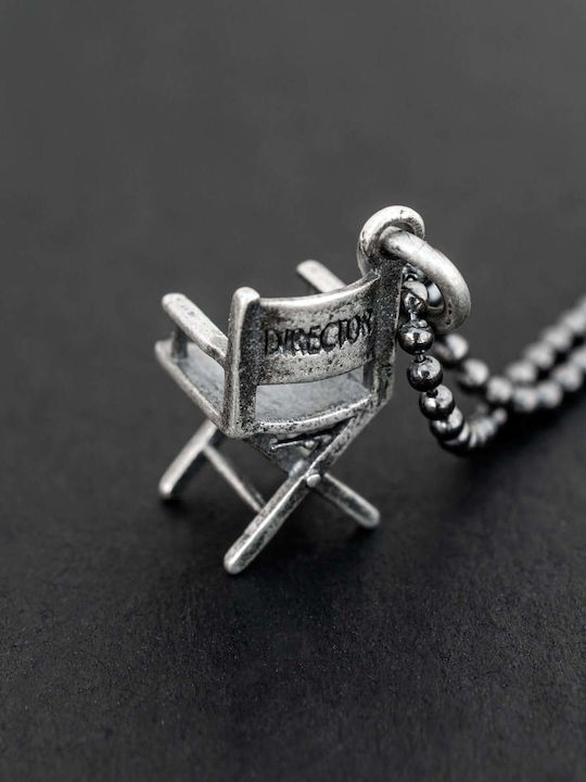 Men's Pendant Director's Chair Handmade Silver 925 Chain Roll 55cm