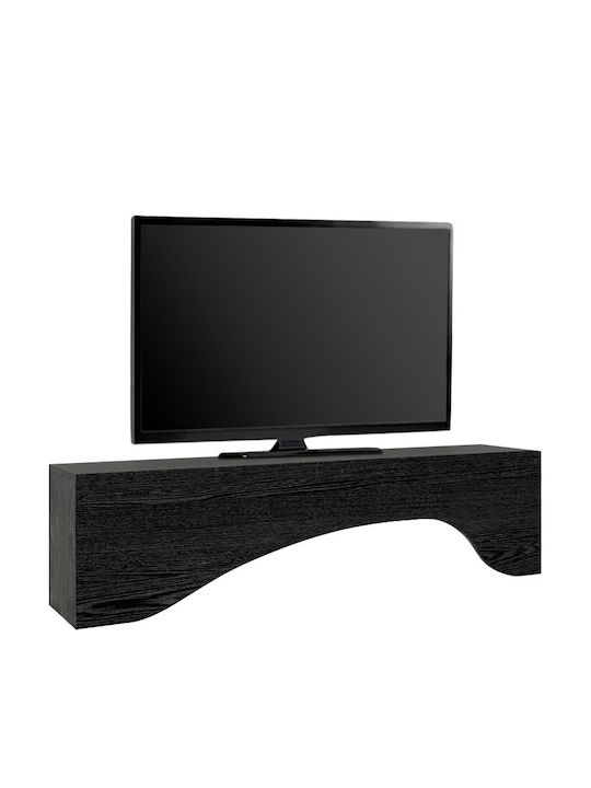 TV Stand Mara with LED Lighting Sencron Black L150xW31.4xH40cm