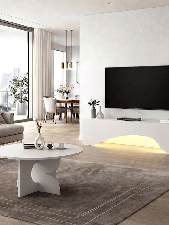 Έπιπλο Τηλεόρασης Mara με Φωτισμό LED Λευκό Μ150xΠ31.4xΥ40cm