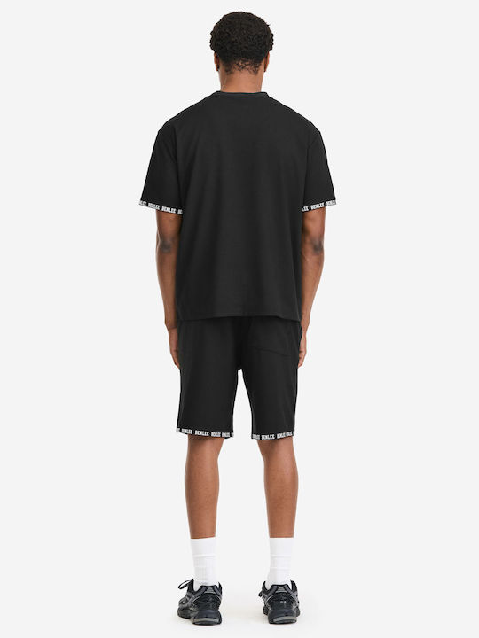 Pantaloni Scurți Bărbați Sport Set Negru/Alb