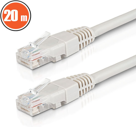 Professional Utp Cat6 Network Cable 20m Rj45 Internet Patch Gray