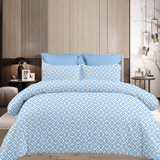 Astron Italy Chiara Cearceafuri De Pat Module King Size 4 Bucăți 260x280 Cm Cu Hugger Din Cauciuc Albastru
