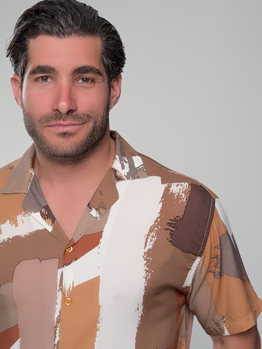 Short Sleeve Brown Shirt