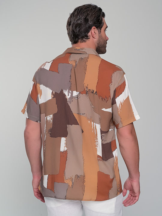 Short Sleeve Brown Shirt
