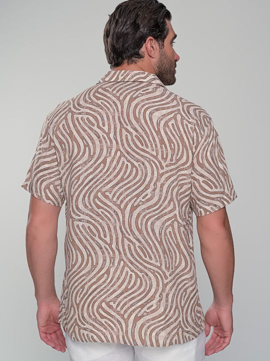 Waves Short Sleeve Shirt Beige