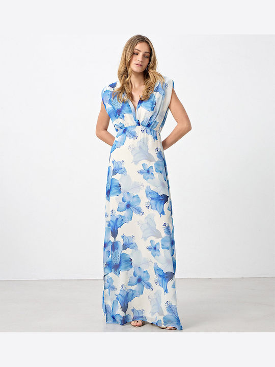 Summer Maxi Dress with Slit Sky Blue