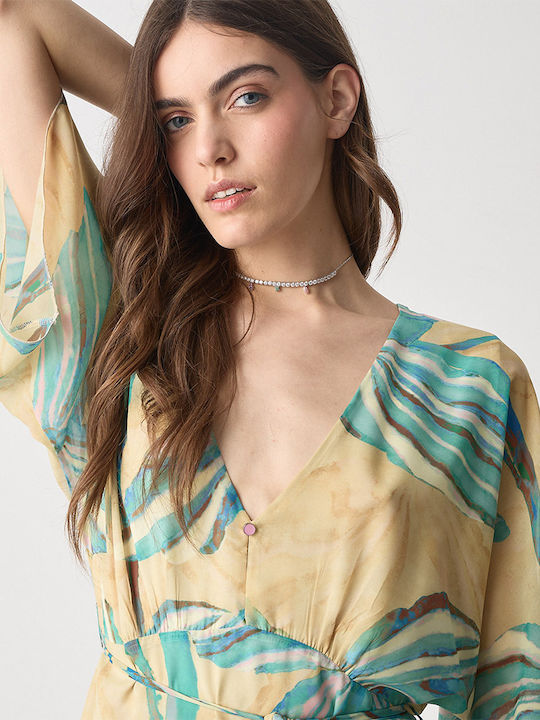 Summer Maxi Shirt Dress Yellow