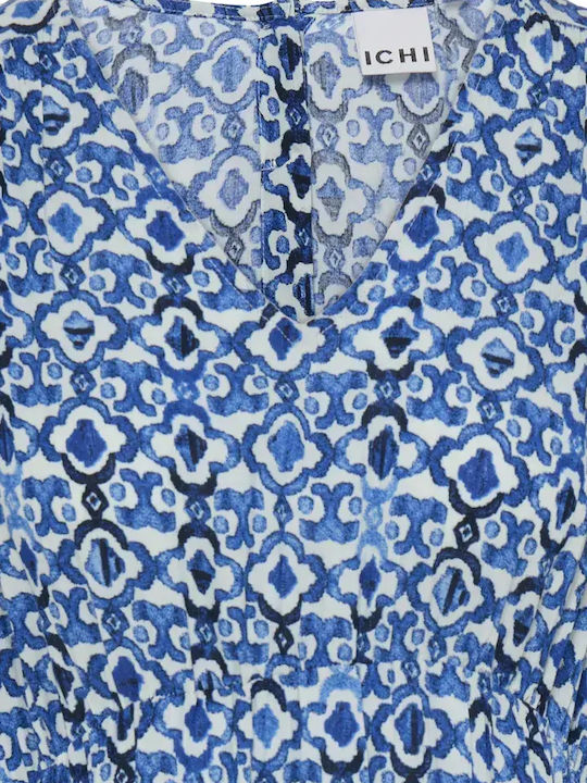 Καλοκαιρινό Midi Φόρεμα Sodalite Blue Ikat