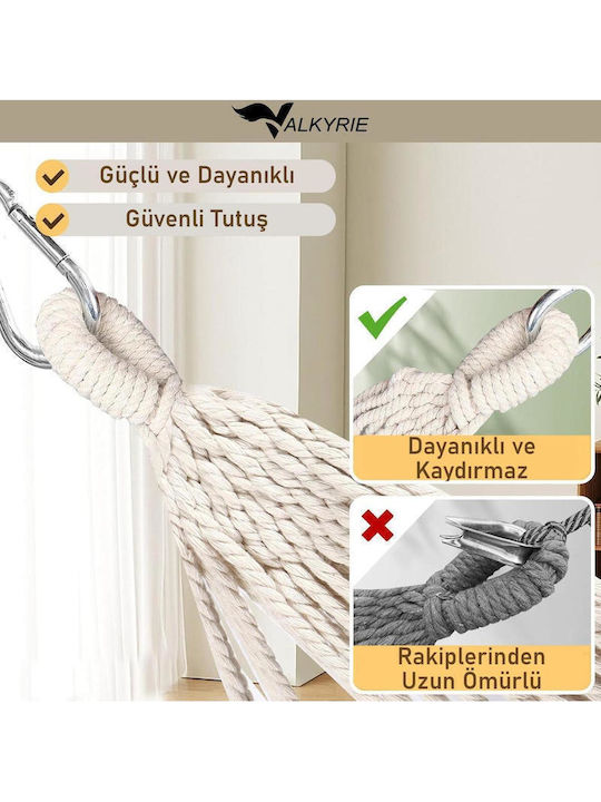 SteweHome Αιώρα Διπλή Υφασμάτινη Μπλε 260x150εκ.