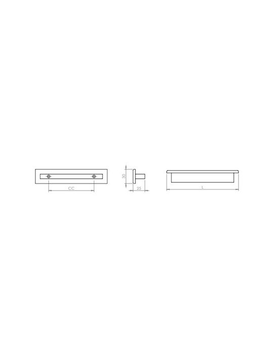 Finetto Furniture Handle Made of Oak Wood with Hole Centers 128mm 273-UPR0066#12
