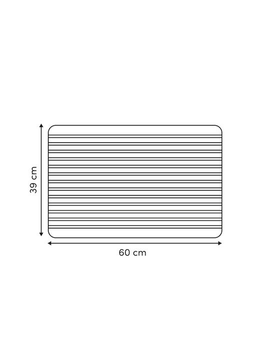 5Five Αντιολισθητικό Πατάκι Μπάνιου 214773 Beige 39x60εκ.
