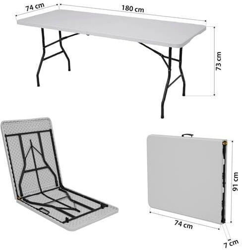 Sitting Room Catering Foldable Table 91x74x7 White Sitting Room Catering Foldable Table 91x74x7 White