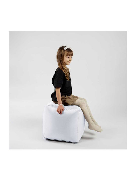 Vielseitiges Sitzsack Hocker Wasserdicht Weiß 40x40x40cm