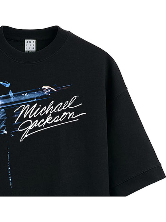 Amplified Oversized T-shirt Michael Jackson King Pop Black Unisex Zav862n415-blk