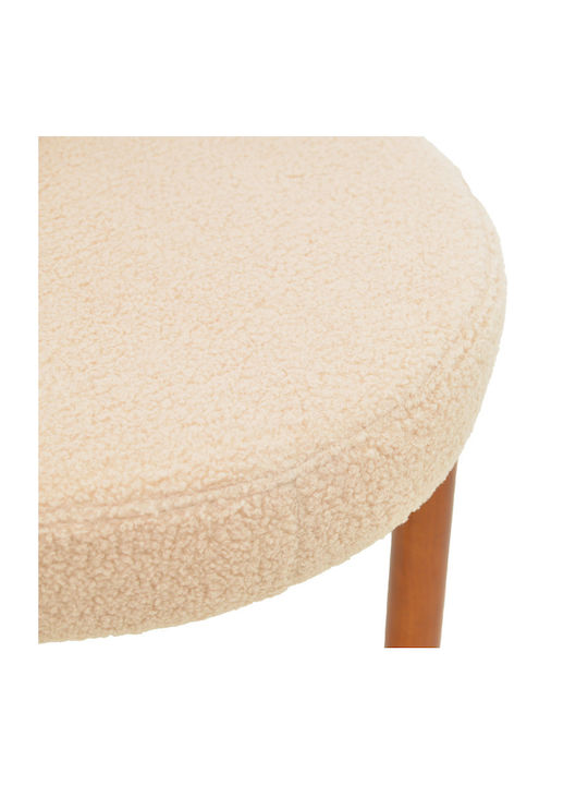 Fenza Dining Chair With Beige Fabric Upholstery 60x54x75cm