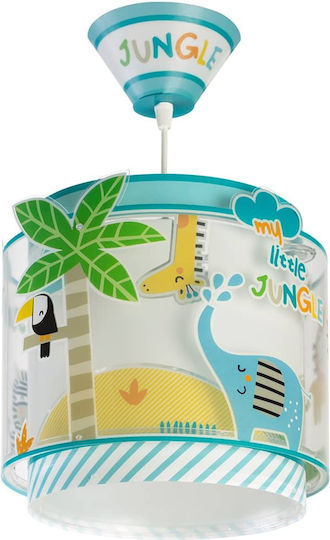 Ango My Little Jungle Single-Light Kids Ceiling Pendant Light Plastic 15W E27 Socket Light Blue