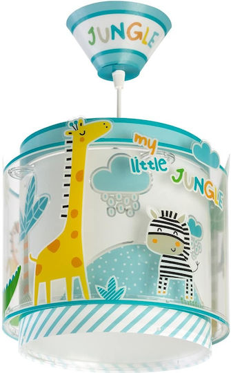 Ango My Little Jungle Single-Light Kids Ceiling Pendant Light Plastic 15W E27 Socket Light Blue