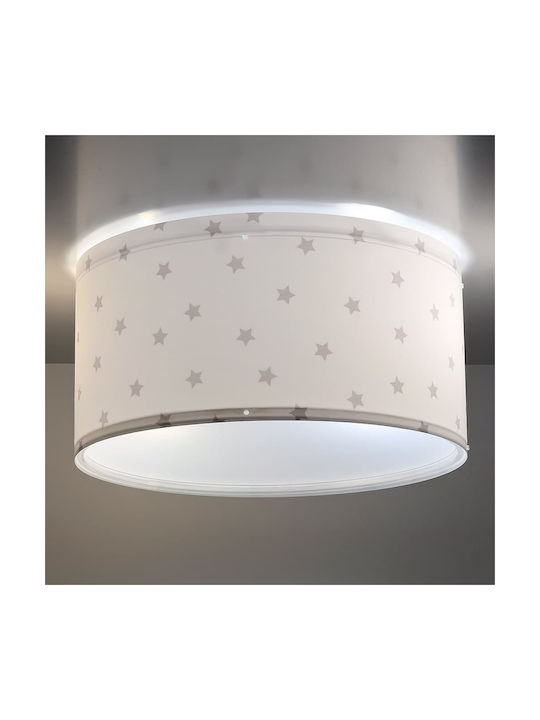 Ango Single-Light Kids Ceiling Mount Light from Plastic 15W with E27 Socket White