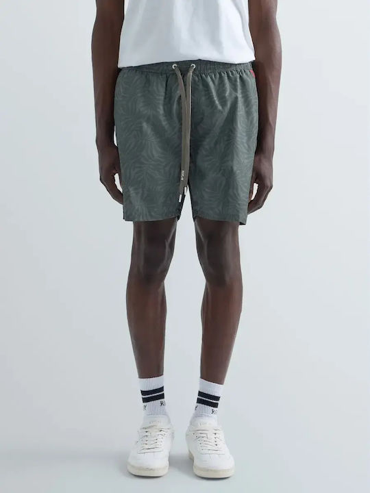 Men's Swim Shorts Green with Patterns