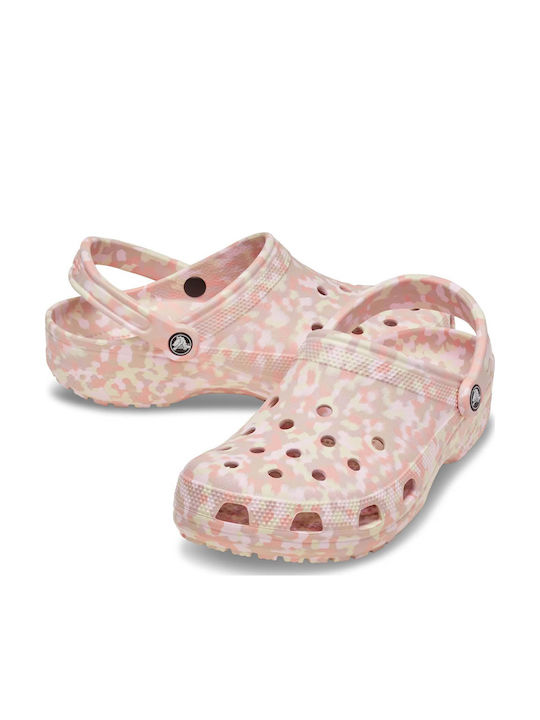 Crocs Classic Γυναικεία Σαμπό Ροζ