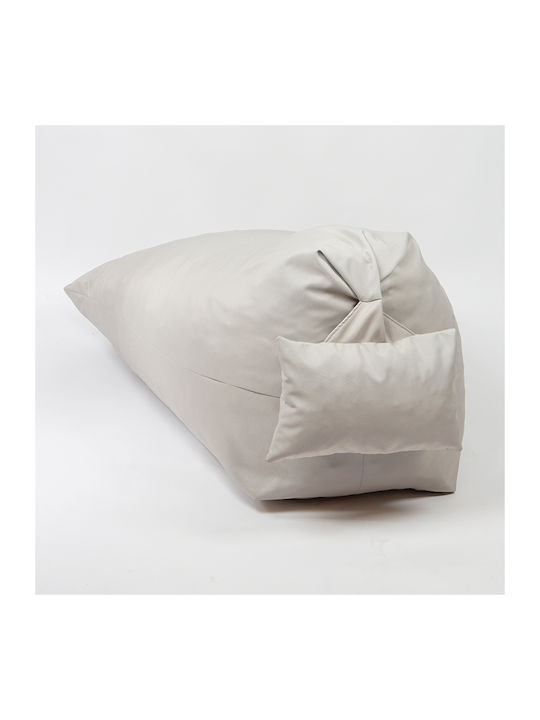 Πουφ Μαξιλάρα Αδιάβροχη Light Gray 130x100x80cm