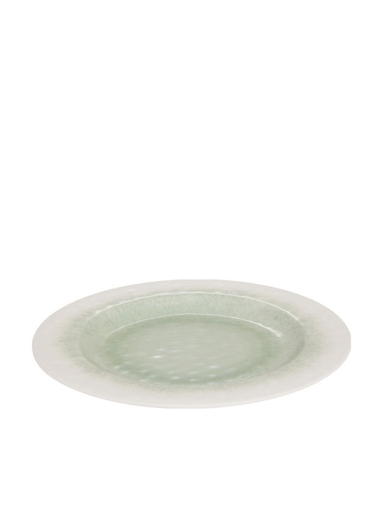 Spitishop Servierplatte Rund Kunststoff Grünes mit Durchmesser 28cm