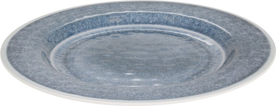 Spitishop Servierplatte Rund Kunststoff Blau Mit Durchmesser 28cm