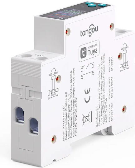 Smart Meter Tongou To-q-sys-jzt 50a Tuya Zigbee