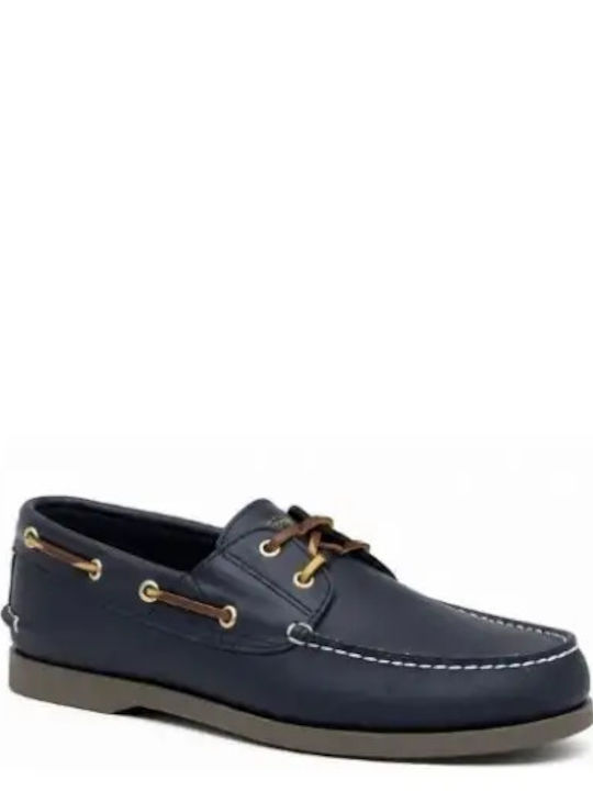 Δερμάτινα Ανδρικά Loafers σε Μπλε Χρώμα