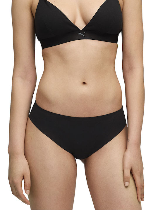 Βαμβακερά Γυναικεία Slip 2Pack χωρίς Ραφές Μαύρα