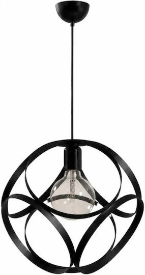 NG Santas Black Pendant Ceiling Light 38x38x80cm