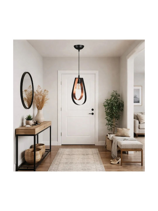 NG Santas Copper Hanging Ceiling Light 20x80cm