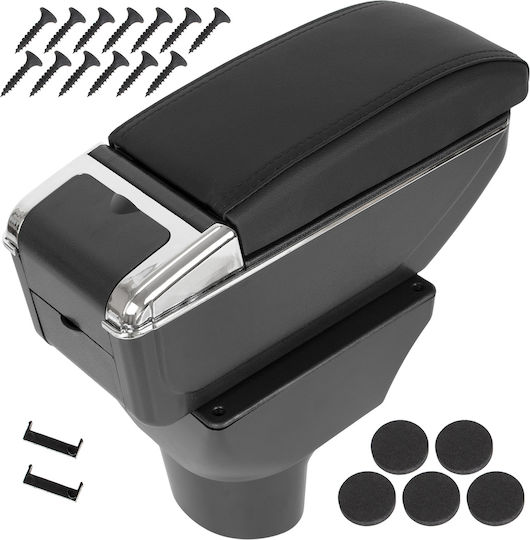 Hyundai I20 I 08-14 Armrest Storage Black Eco-leather + Installation Kit